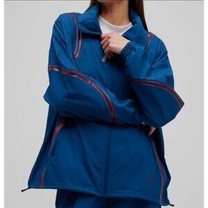 Adidas by Stella McCartney Women's Blue TruePace Training Jacket Plus Sz XS NWT
